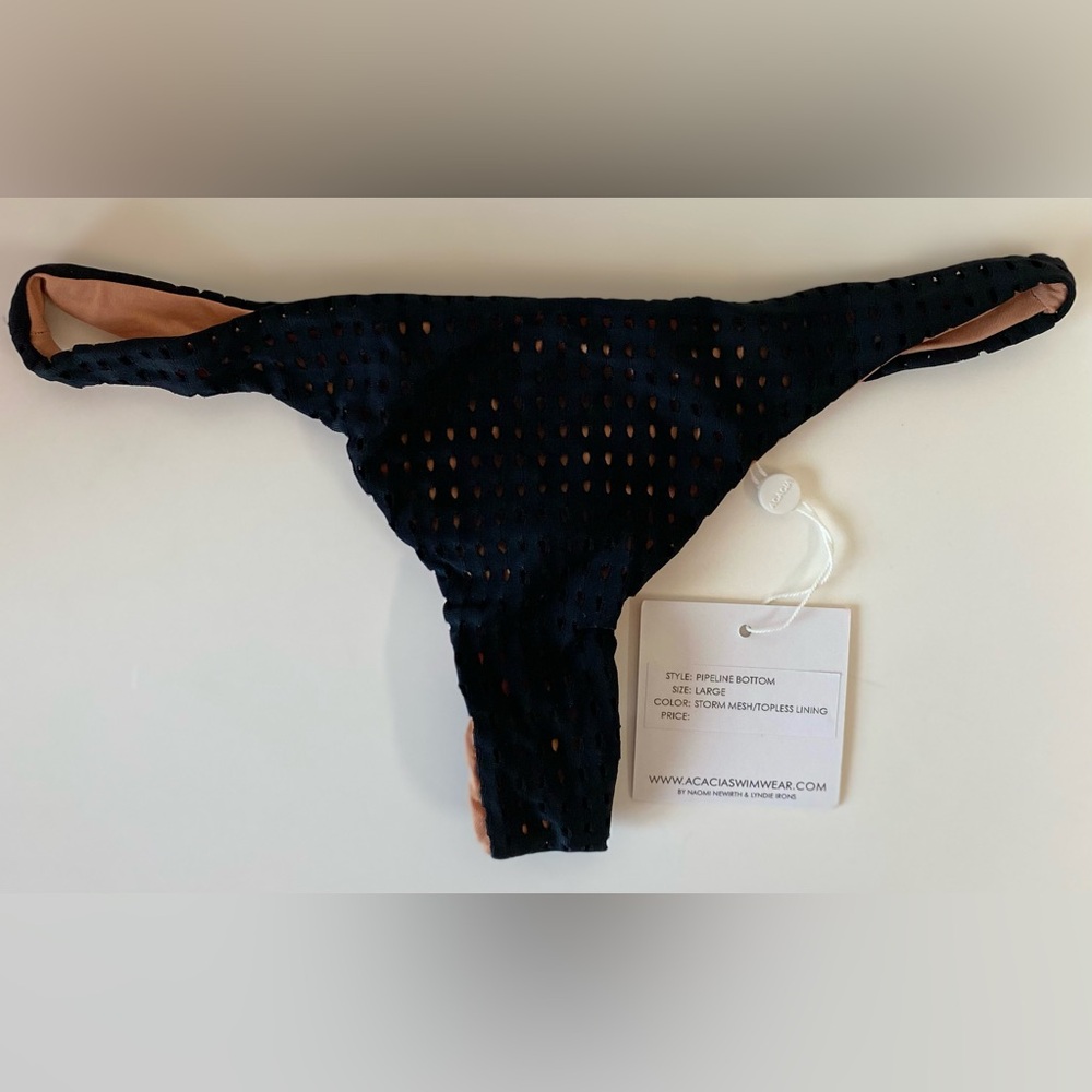 Acacia Swimwear Pipeline Bottom in Storm Mesh (Large)